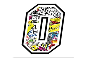 GAMESMONKEY Adesivo NUMERO GARA- misura 12 cm -Gara Cross PistaAuto Moto Stickers (0, Stickerbomb)