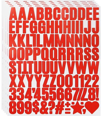 QUARKZMAN 440pz 8 Fogli Lettere Adesive Vinile Impermeabile Alfabeto Adesivo Autoadesivo Letteras per Adesivi Interni/Esterni Cassette Postali Porte Artigianali Decorazioni Natalizie Blu