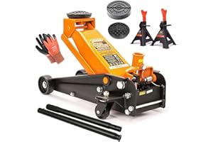 ‎SELLNET Wagenheber 3T + 2X Gummi Rangierwagenheber Heber Ständer Unterstellbock Modellwahl (Wagenheber 3T + 2X Unterstellbock)