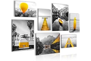 NOVART Quadros - Completamente Pronto Da Appendere - Immagini - Natura - 7 Pezzi Set Moderni - N006571a