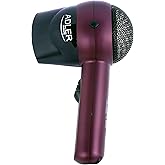 Adler secador de Pelo de Viaje, Pequeño, Compacto y Ligero, Motor 1400W, 2 Velocidades, Silencioso, Granate, AD 2247