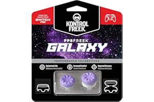 KontrolFreek FPS Freek Galaxy for Nintendo Switch Pro Controller | Performance Thumbsticks | 1 Mid-Rise, 1 High-Rise Concave | Purple