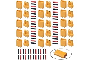 HUAZIZ 15 Pairs XT30 Bullet Connecteur Plug Male Female avec rétrécissement de la Chaleur pour Batterie de Voiture/Bateau/LiPo RC