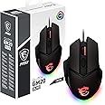 MSI CLUTCH GM20 ELITE Souris Gaming - Capteur Optique 6400 DPI, Droitiers, Switches OMRON 20M+ Clics, 6 Boutons, Latence 1ms,