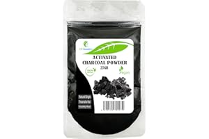 ETC COSMETIC`S Polvo de carbón activado - : uso en máscaras, envolturas corporales, exfoliantes, formulaciones exfoliantes, colorantes para jabones (25 Gr)