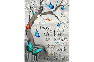 DAERLE Positive Butterfly Flower 5D Diamond Painting Kits for Adults, Full Drill Diamond Art Diamond Picture Inspirational, DIY Round Diamond Art Kits Gem Painting Crafts for Home Wall Decor 30x40cm