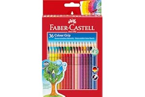 Faber-Castell COLOUR GRIP WATER-SOLUBLE PENCIL BOX 36, multicoloured, 17,5cm, F112442