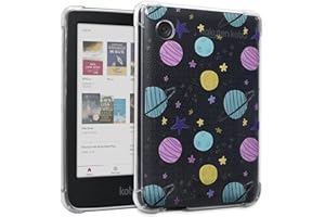 RSAquar Tenano Custodia Trasparente per Kobo Clara Colour/BW/2E, Tolino Shine Colour/Shine 5/4, Copertura Posteriore Leggera e Anti-Graffio in Silicone da 6", Galassia
