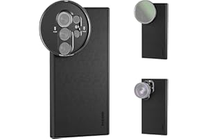 NEEWER S24 Ultra Case, Custodia Protettiva per Telefono con Attacchi per Obiettivi 17mm e Adattatore per Filtro 67mm per Video, Compatibile con MagSafe Ricarica Samsung Galaxy S24 Ultra, PA052 Nera