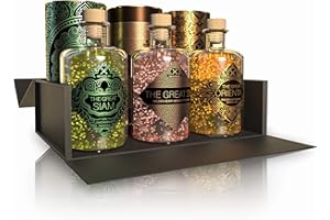 ‎MICHI PALMA Michi Palma | The Great Trio, Classic Gin Geschenkset (3 x 0.5 l) | Goldene Gin-Geschenkidee | Verpackt in einer hochwertigen schwarzen Magnetbox