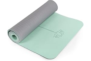 Marjar Yoga Mat Non-Slip Gymnastics Mat TPE Fitness Mat for Yoga Exercise Mat with Carry Strap Sports Mat 183 cm x 61 cm x 0.6/0.8/1 cm