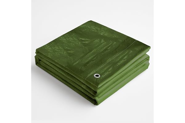 Bâche de protection textile haut de gamme, 260 g/m², disponible dans 23 dimensions, couleur : vert ou blanc au choix Bâche de protection - Housse pour bateau - Bâche pour bois.