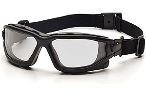 PYRAMEX I-Force Sporty Dual Pane Anti-Fog Goggle, Black Frame/Clear Anti-Fog Lens