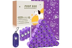 LOVICVKEM 600 Pezzi Sacchetti cane cacca, Sacchetti per Bisogni dei Cani con Dispenser, 22 x 30 cm, a base di Amido di Mais Biologico, per bisogni dei Cani, Raccogli Feci, Pet Bag, Profumati, Verde