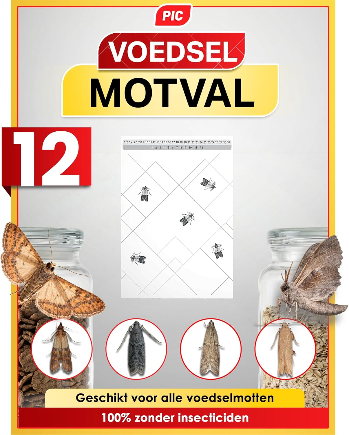 Qualité de Fabrication & Durabilité : PIC Voedselmottenval 12x Mottenval met Feromo