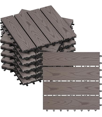 ISOISL WPC terrastegels, 55-delige set, 30 x 30 cm