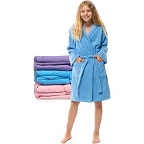 Accappatoio In Spugna 100% Cotone A2Z 4 Kids - Nero - Unisex Bambini 5-13 Anni