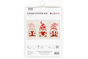 LUCA-S QUALITY FOR EVERYONE Toys Cross Stitch Kits - Gnomes of Valentine's Day JK031