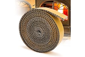 HORREX Kamin Dichtband 3mm Ofenrohr Dichtung ofen Dichtungsband Selbstklebend Kamin Dichtband Dichtung für Kaminofen Ofenrohr Kamintür Smoker Ofendichtschnur Feuerfestes (3mm x 12mm x 3m)