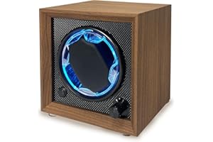 FEIBRAND Automatic Watch Winder, Watch Winder Box Single Watch Winders for 1 Watches Self Winding Watches Shaker Spinner Wooden Watch Turner Rotator Display Case with Quiet Motor Auto Watch Turner USB Powered