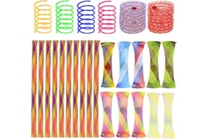 HJFH Katze Frühling Spielzeug Buntes Spirale Katzen Katzenspielzeug Set für Katzenkätzchen Haustiere Spielen Haustierspielzeug Kreatives Spiralen Interaktives Katzenspielzeug Fit Halten(4 Stile 30 Stück)