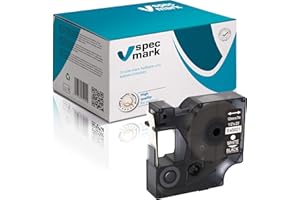 specmark Kompatybilna z DYMO D1 45021 taśma do pisania 12 mm x 7 m biała na czarnym (S0720610) kompatybilna z DYMO D1 do drukarek LM Label-Manager LP Label Point LW Label-Writer DUO