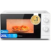 Midea Microwave 20 Litres and 700 W Power | Microwave | White Desktop Microwave Oven with Rotating Plate, Defrost Function, 5