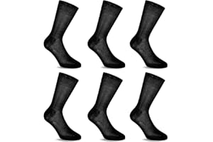 LANCETTI 6 Paia di Calze Classiche Eleganti per Uomo in Cotone Filo di Scozia - Altezza Polpaccio - Vari Colori Disponibili