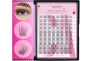 ‎CALAILIS CALAILIS Wimpern Einzeln, 80 Pcs DIY Einzelne Wimpern Für Die Selbstanwendung Von Lash Extesnion Zu Hause, 10-16mm D Curl Cluster Individual Lashes (A04-MIX)