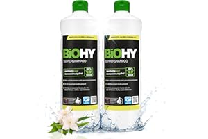 BiOHY Shampoing pour Tapis (2 x 1l Bouteille) | Concentré de nettoyant pour tapis | idéal pour enlever les taches tenaces | bien toléré par les animaux (Teppichshampoo)