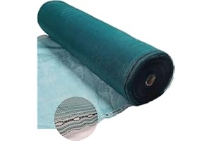 P DOT WOLF Windbreak Netting, Green Net For Garden - 50% Wind Reduction - 40% Shade With Eyelets - Garden Privacy Netting For Plant Protection, Heavy Duty Windbreak - Ideal For Greenhouses (10m, 2m)