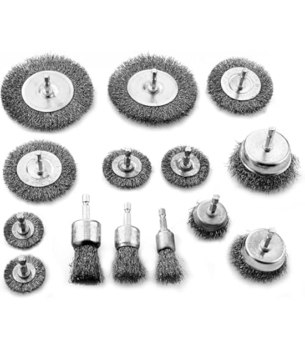 Brosse Circulaire Métallique Plate à Mèches Torsadées Pour Perceuse | 100 Mm | Fil Acier Torsadé 0.40 Mm (dur) | Sur Tige 6 Mm | Ponçage Nettoyage Rouille Calcaire Peinture | Kibros 26100TO8