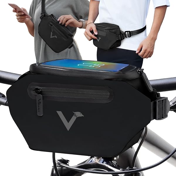 Haberland Bella Fahrrad Lenkertasche Rucksack schwarz Sport & Freizeit
