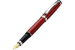 Xezo Stylo plume Incognito, plume moyenne. Laque rouge bourgogne avec placage de platine pur. Fabriqué à la main et gravé guilloché. Édition limitée, numéroté