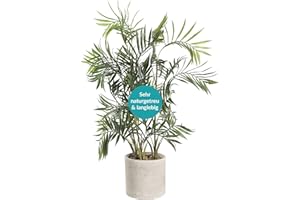 ‎EGLO LIVING EGLO LIVING Kunstpflanze Tobetsu, 75 cm, künstliche Zimmerpflanze Palme im Topf, naturgetreue Wohnzimmer Deko Pflanze, Kunstpalme groß, grüner Kunststoff und brauner Paper Pulp
