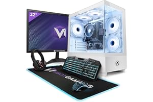 VIBOX I-112 PC Gamer Complet • 22" Écran • AMD Ryzen 3 3200G 4,0 GHz • Radeon Vega 8 • 16 Go RAM • 500 Go NVMe SSD • Linux OS • WiFi