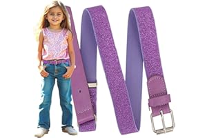 EANAGO Elastischer Stretch-Gürtel >PRINZESSIN ANASTASIA< für Kinder - moderner Glitzergürtel für Mädchen von ca. 3-15 Jahren - Kindergürtel Mädchen - Mädchengürtel