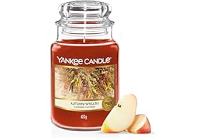 Yankee Candle Scented Candle | Candela in giara grande della Ghirlanda Autunnale | Candele a lunga combustione: fino a 150 ore | Regali perfetti per le donne
