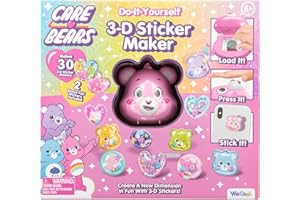 Paladone WeCool Pflege Bären DIY 3D Aufkleber Maker für Kinder, offiziell lizenziertes Bastelset für Mädchen und Jungen ab 6 Jahren, macht 30 individuelle Aufkleber