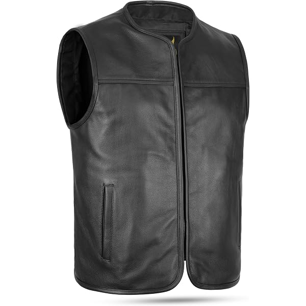 Gilet Motociclista Donna In Denim Puro - Stile Club Con 7 Tasche, Cerniera E Bottoni Automatici