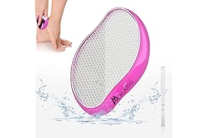A3A ACADGQ Lima Pies de Nano Vidrio, Lima Durezas Pies Profesional, 2 en 1 Húmedo y Seco Adecuado Para Que las Familias Quita Callos Pies, ABS Rosa