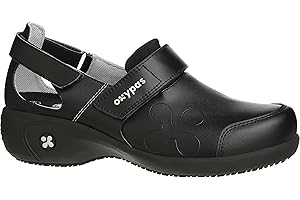 Oxypas Scarpe da Lavoro in Pelle - Salma - Zoccolo di Sicurezza da Donna, Antiscivolo e Confortevole, Ideale per l'Assistenza Ospedaliera e Infermieristica, Bianco, 37 EU