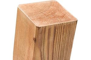 BooGardi Imprägnierte Holzpfosten · 18 Größen · 9x9x120 cm · Vierkantpfosten mit flachem Kopf · Kiefer · Kantholz Balken