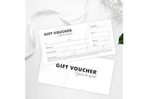 BIGBOLD CREATIVE x25 Blank Gift Voucher Coupon Card Certificate for Business Shops Events & Occasions