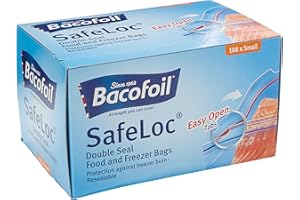 BacoFoil Safeloc Small Bags for Food and Freezer - 108 Count