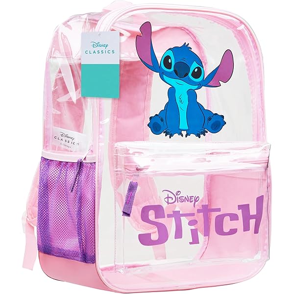 Sac à Dos Fille Stitch Rose Et Bleu – Mybagstory – 33 Cm, Moumoute – Parfait Pour école, Maternelle, Cadeau