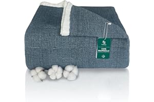 ‎SE SOFTEXLY SE SOFTEXLY Kuscheldecke Baumwolle 100%, 4-lagige Weiche Kuscheldecke Musselin Tagesdecke, BettÜberwurf Baumwolldecke Sofadecke Wohndecke für Ganze Saison als Sofaüberwurf Pfauenblau Blanket 150x200cm