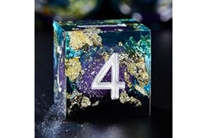 ORUZA 7 Stück Polyedrische DND Würfel Set Liquid D&D Core Würfel D4 D6 D8 D10 D12 D20 D% Treibsand Spielwürfel für Dungeons and Dragons RPG MTG Pathfinder Rollenspiele Spielwürfel