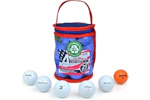 Second Chance Lake Golf Balls with Reuseable Carry Bag - Select 25, 36, 50 or 100 Golf Balls