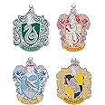 Hallmark Hogwarts Crests Pack of 4 Keepsake Ornament, Harry Potter Tree Decoration, Metal Hanging Ornament, Hanging Ornament, Gifts for Christmas